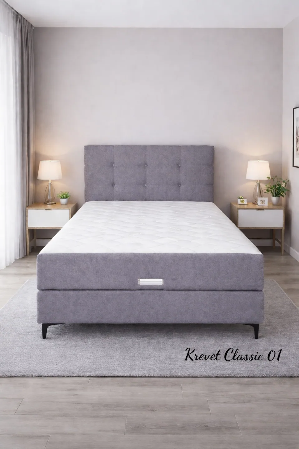 Tapecirani krevet Classic 01