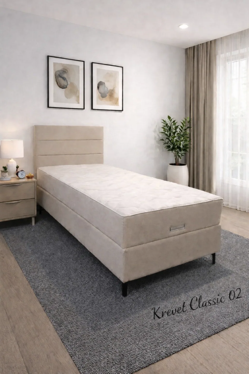 Tapecirani krevet Classic 02
