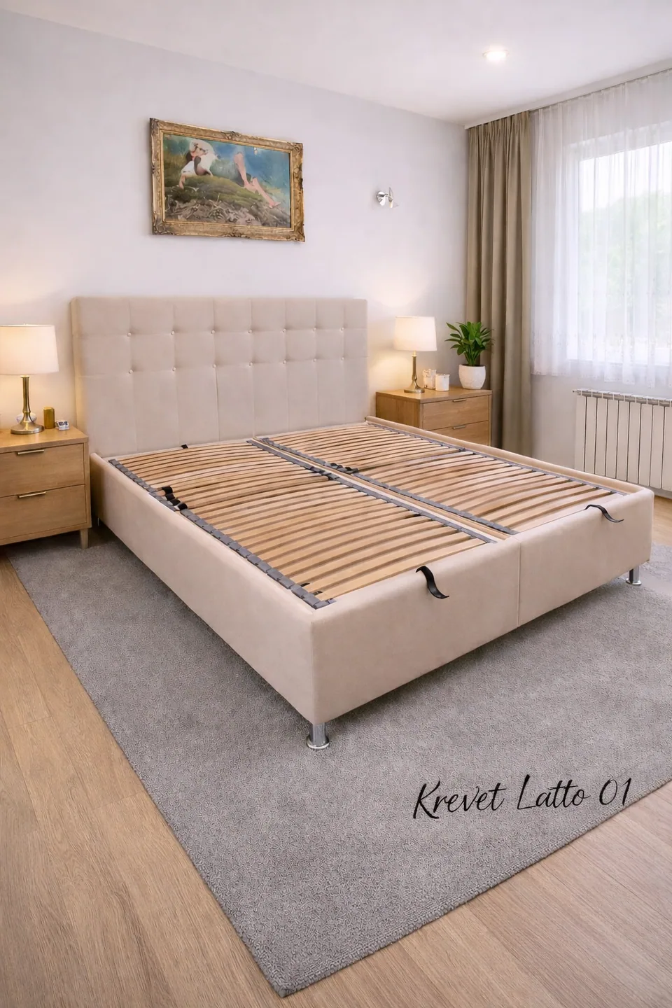 Tapecirani krevet Latto 01 Praktik